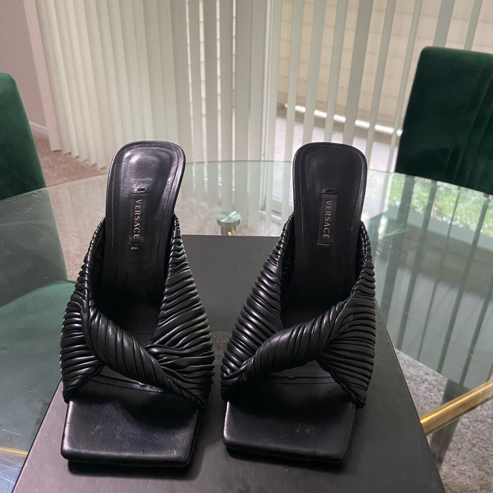 Black Versace heels